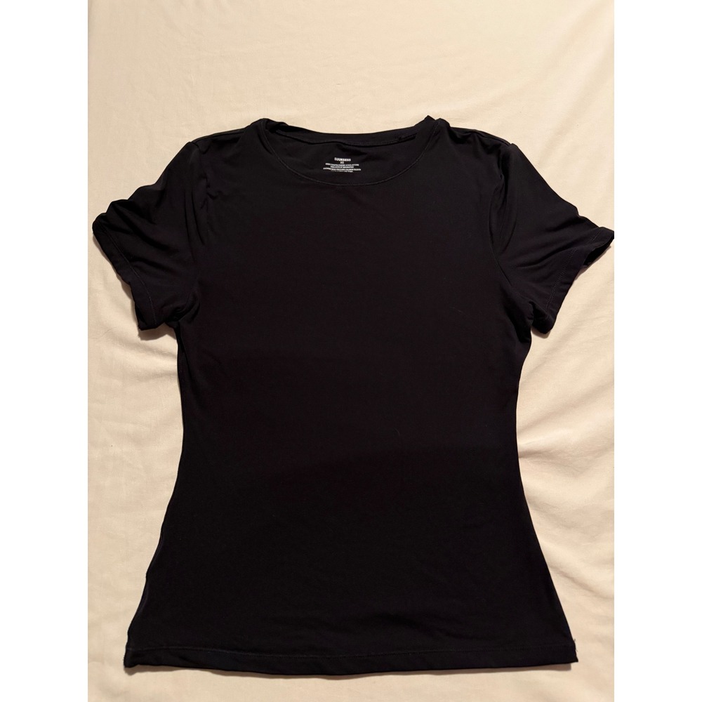 SUUKSESS Womens Black Short Sleeve Crew Neck Athletic Compression Top Size XS